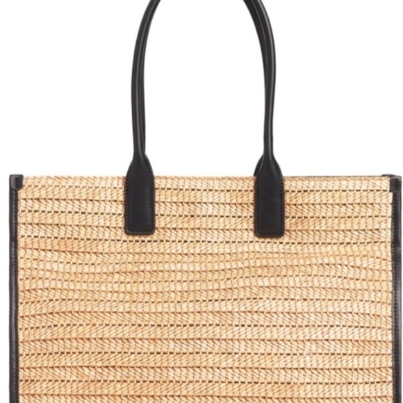 Walter Baker Delaney Tote Natural Woven with Leather Trim main image 4